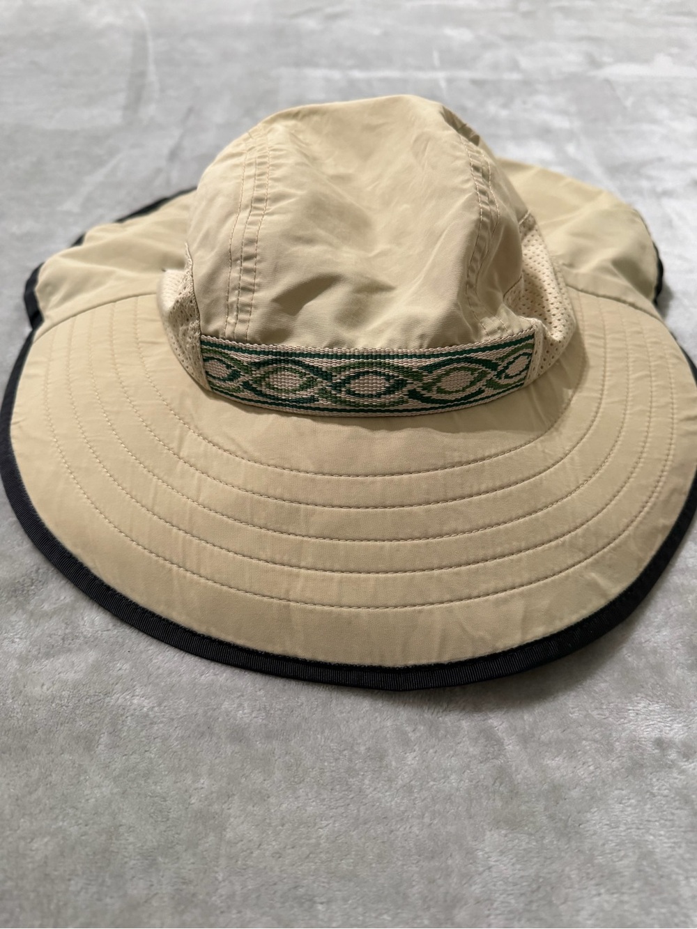 Sunday Afternoons Adventure Sun Hat Tan & Green & Black Trim Size Medium